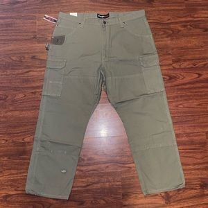 Mens Wrangler RIGGS workwear tech pants in navy green size 42 X 30